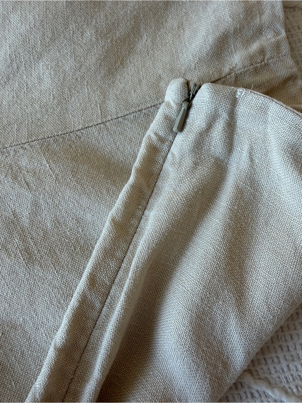 100% Linen Midi Skirt Natural Fiber Skirt - Picture 3 of 6